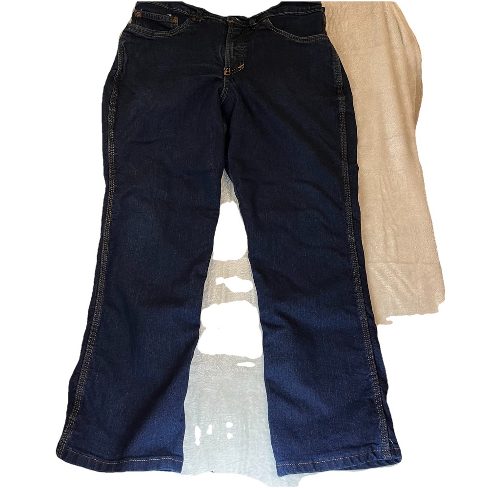 Origin USA Delta 68 Jeans Mens 34x30 Legit Fit Straight Dark Wash Stretch Denim